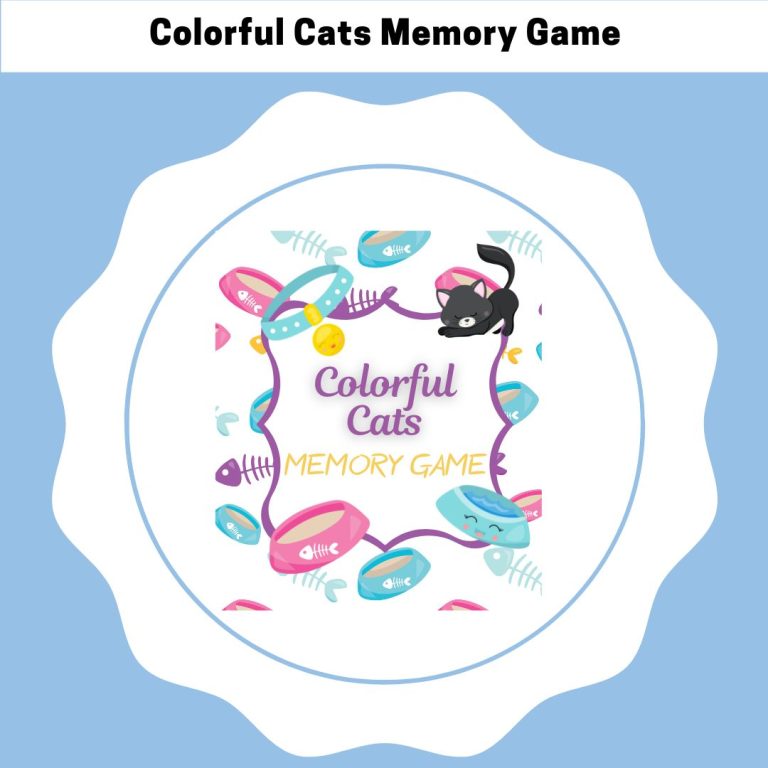 Colorful Kittens Memory Game