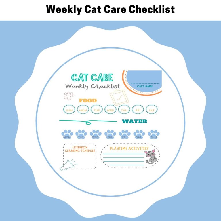 Weekly Cat Care Checklist